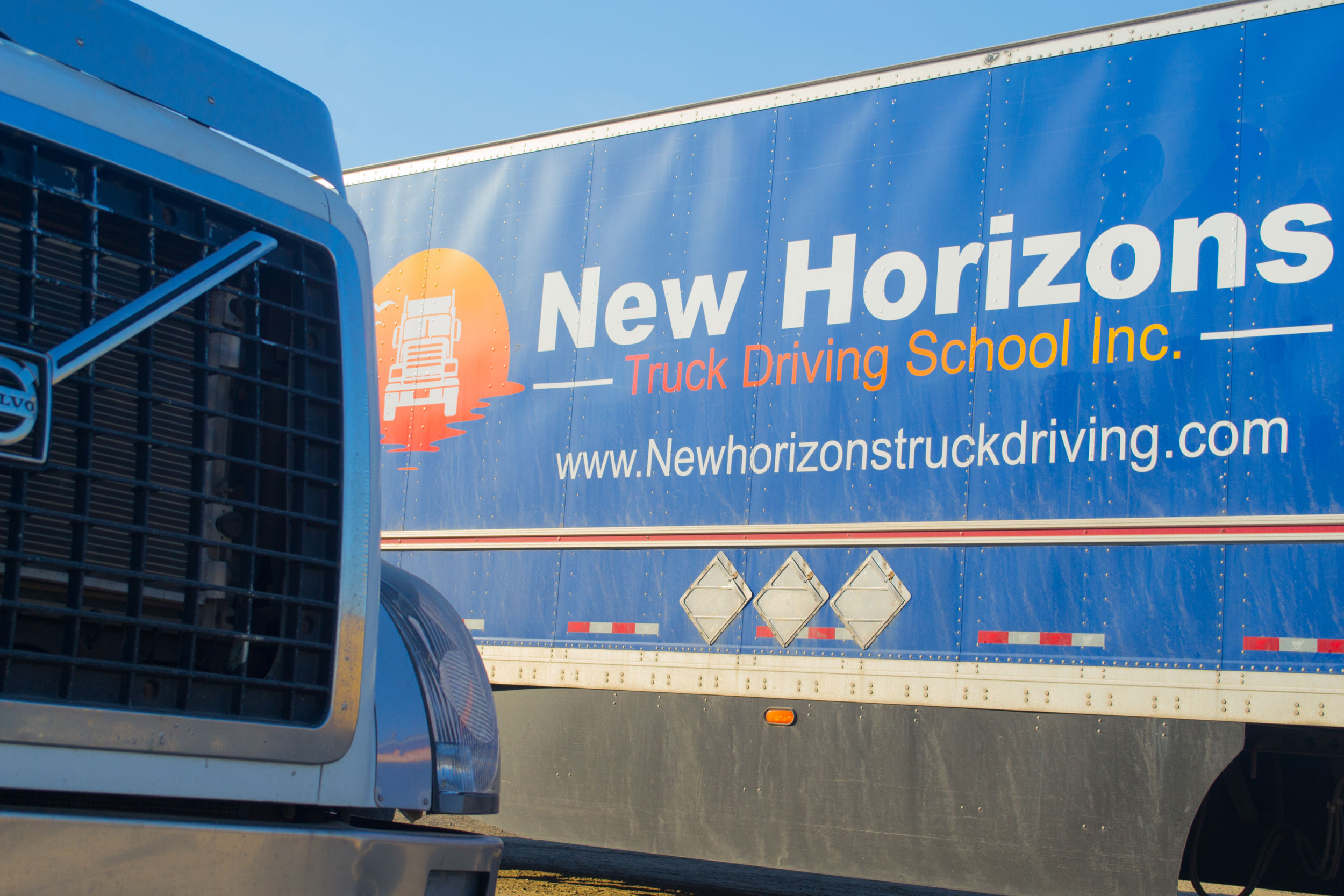 Commercial transport truck on an Ontario highway