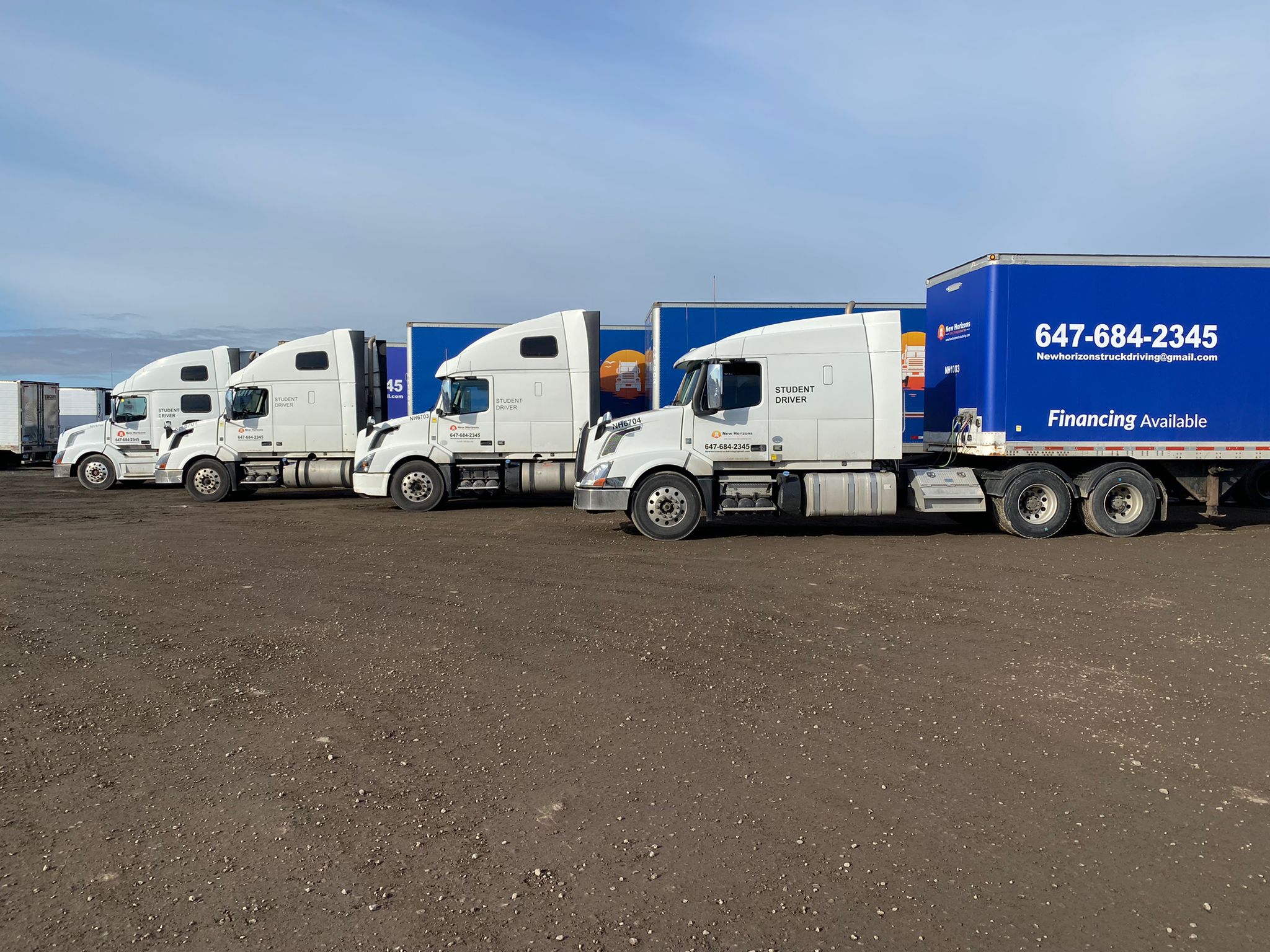 AZ student performing a pre-trip inspection on a commercial truck
