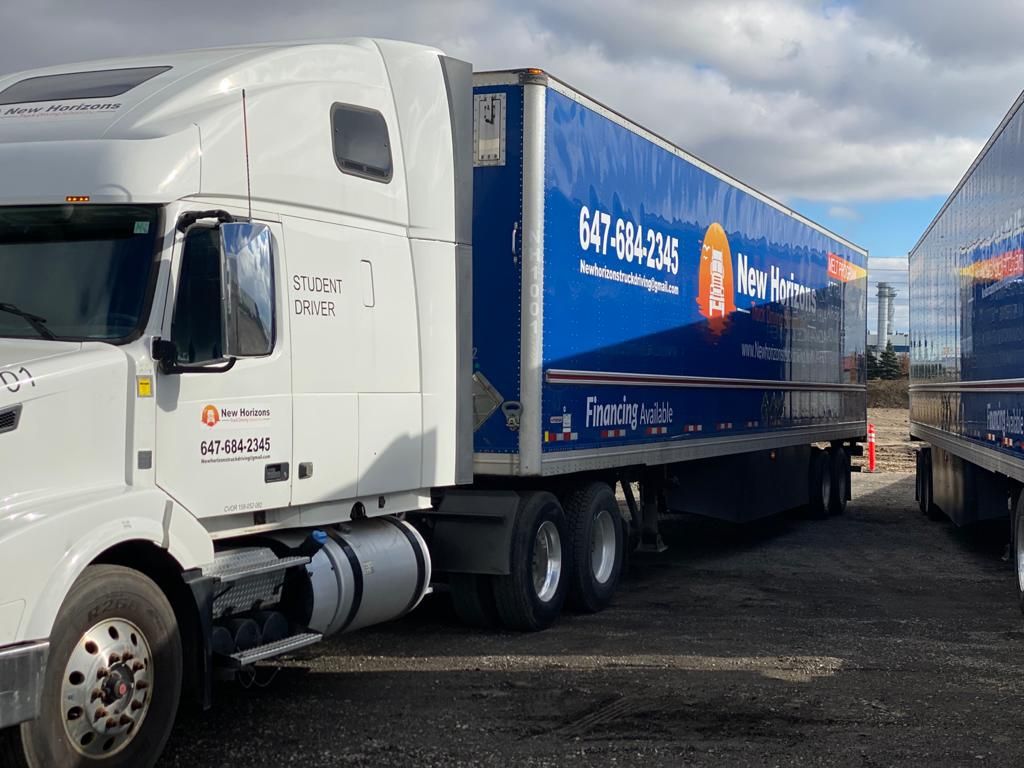 Air brake components on a commercial truck